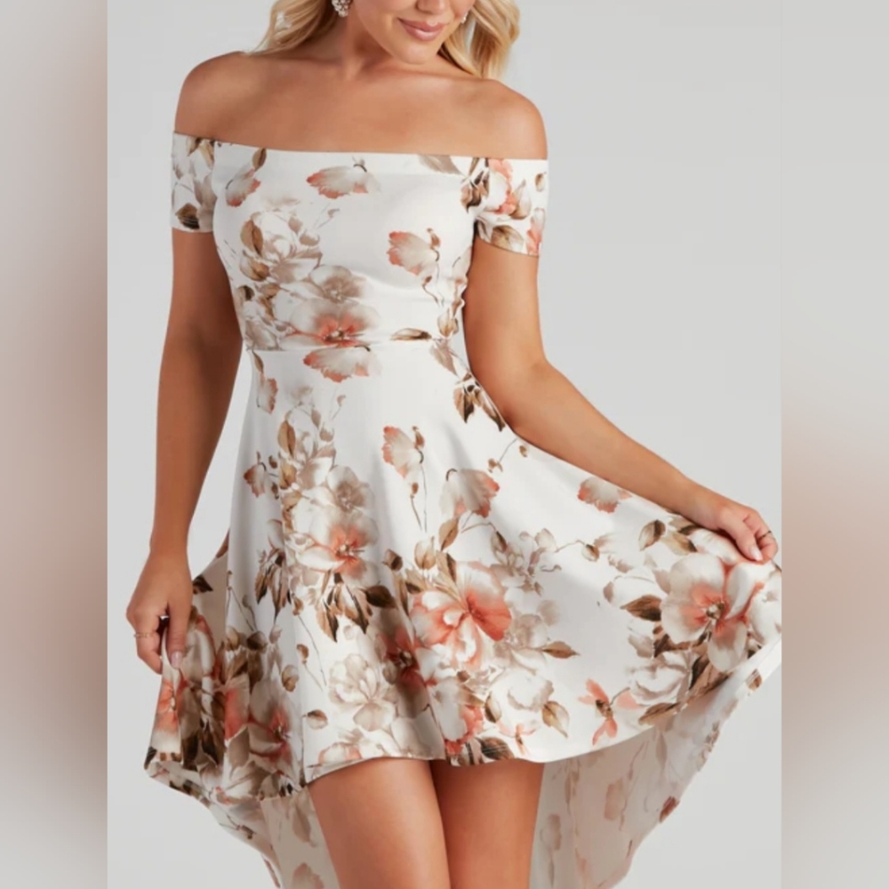 Windsor Off shoulder flower dress - M